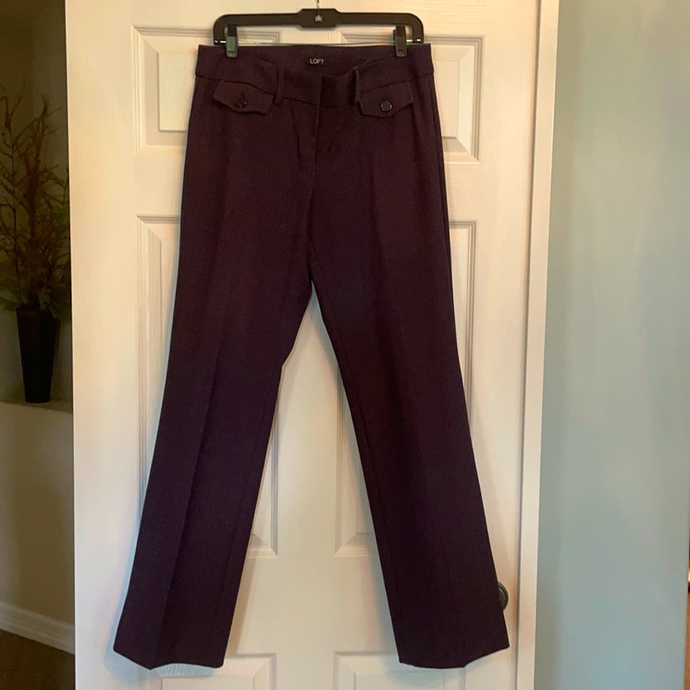 Loft Burgundy Marisa Trouser